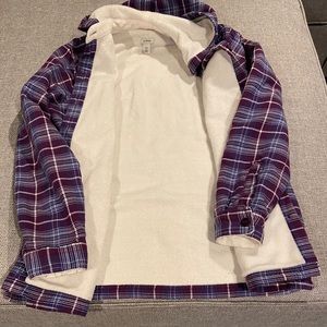 LLBEAN FLEECE LINED PLAID FLANNEL SHIRT